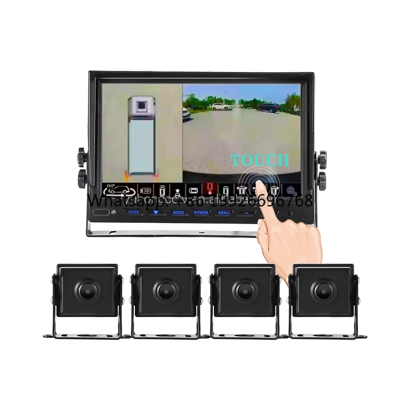 2025 New  360 Degree 3D Panoramic Camera System People and Vehicles Warning Bird View Surround View Camera System