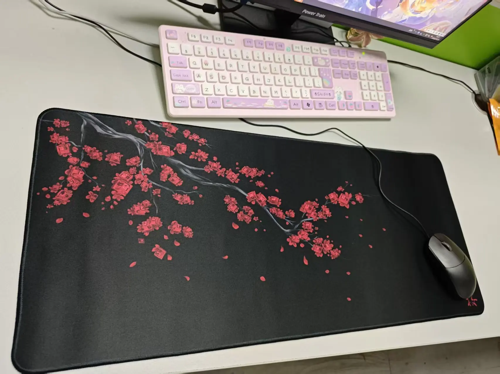 

Black Cherry Blossoms Mousepad Deskmat Mouse Pad Desk Mat for Gamers Sakura Gaming Mats Office Accessories Laptop Mouse Mat