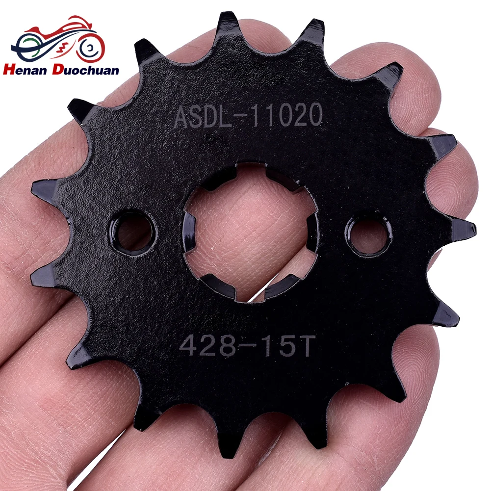 428 15T Front Counter Shaft Sprocket For Honda CT110 Yamaha DT125 XT225 Serow Kawasaki KE100 Suzuki TS125 Parts