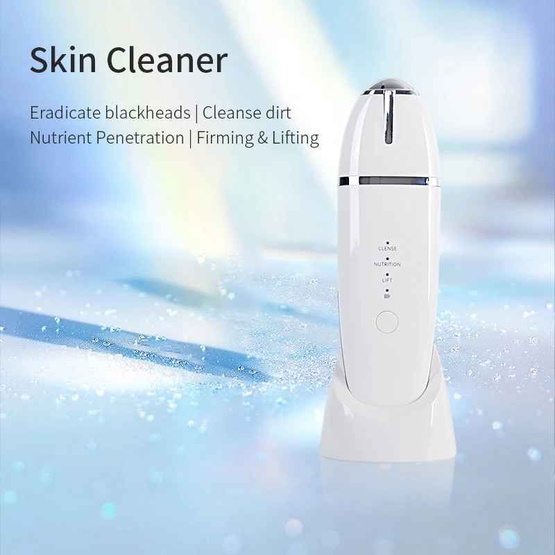 Ultrasonic Skin Scrubber Blackhead Remover Facial Pore Cleaner Ionic Exfoliator EMS Lifting Home Use Skin Care Beauty Device
