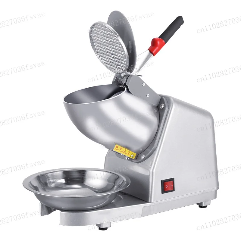 Double Blade Ice Crusher Machine Commercial & Household, 300W Electric Snow Ice Shaver for Milk Tea Shop, Home Kitchen, Bar Use