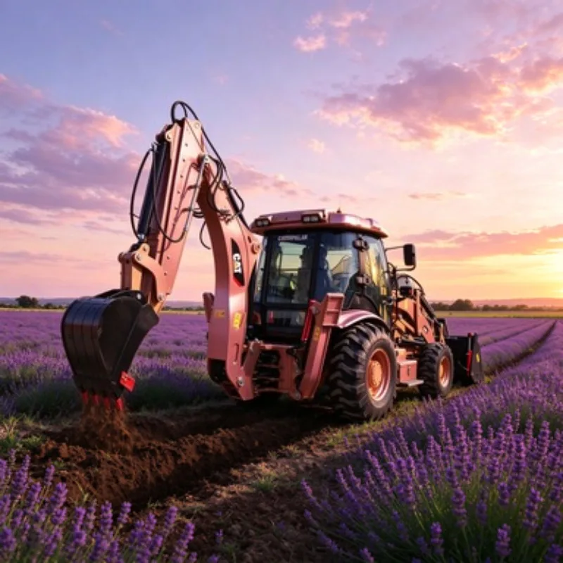 Mini Tractor Loader Backhoe with Front Bucket Backhoe Excavator 4x4 for Farm Garden Work Use Site Project Work