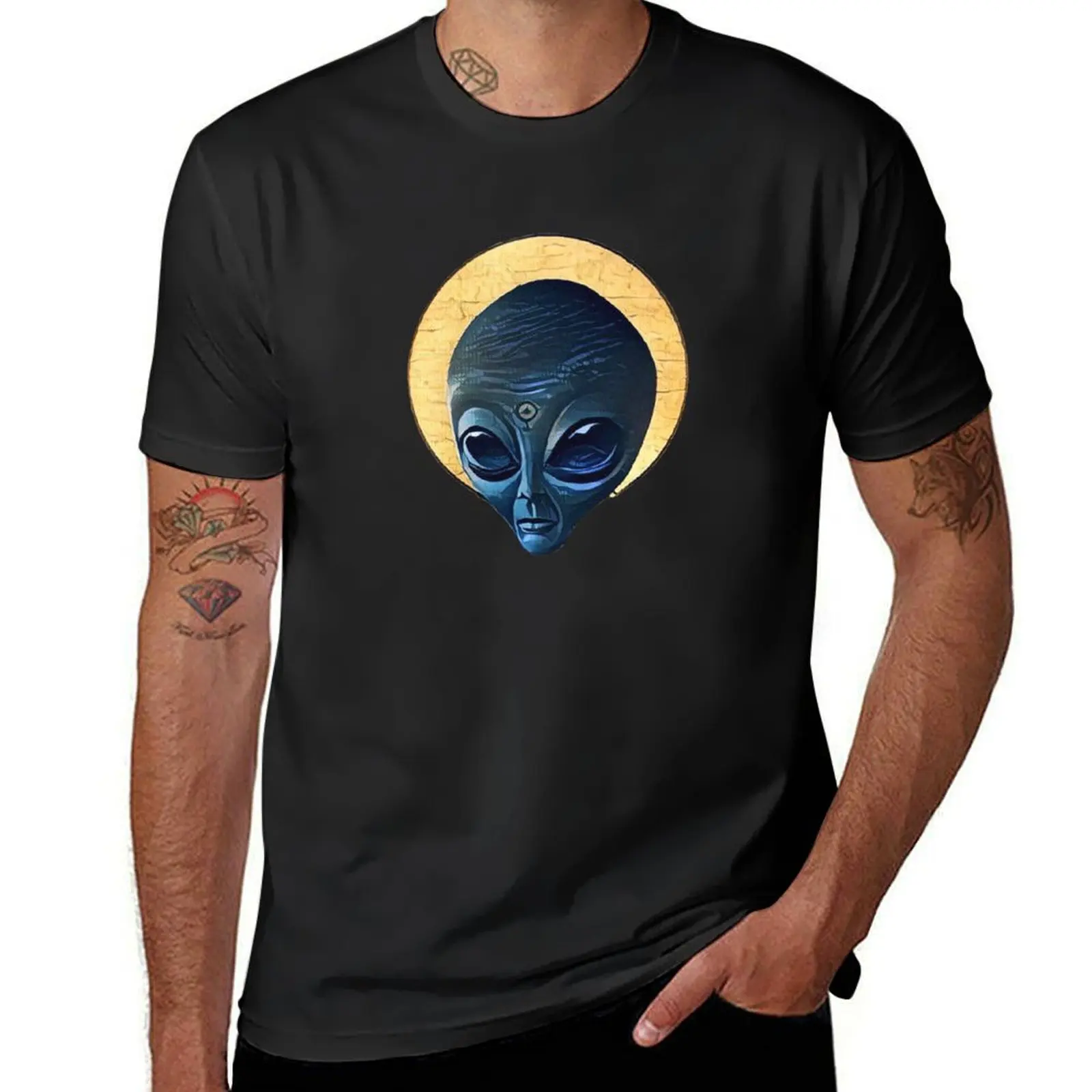 St. Alien T-Shirt boys animal print cute clothes plain t shirts men