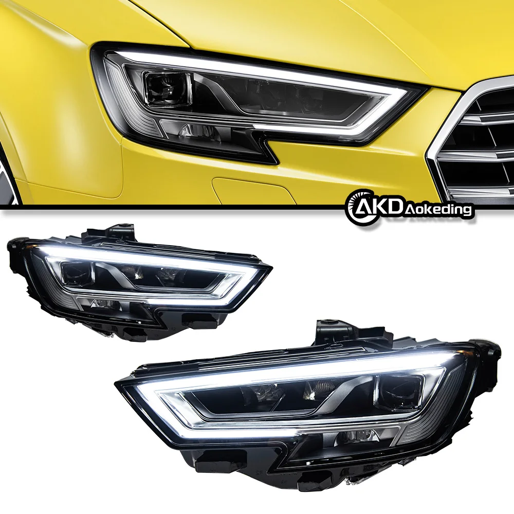 Auto Parts Headlights For Audi A3 2013-2020 S3 latest Styling LED DRL Signal Lamp Dual Projector Car Accesorios Modified