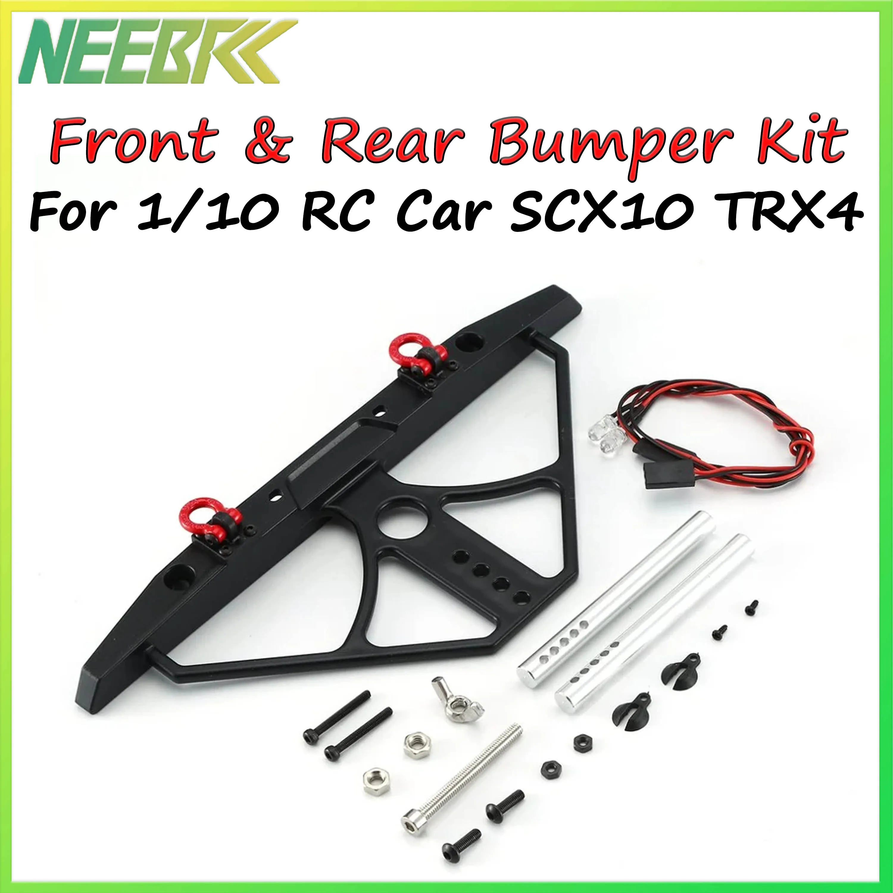 

AUSTARHOBBY SCX10 TRX4 Hard Plastic Front & Rear Bumper Kit Bull Bar For 1/10 RC Crawler Car Truck Axial Traxxas 90046 Rock