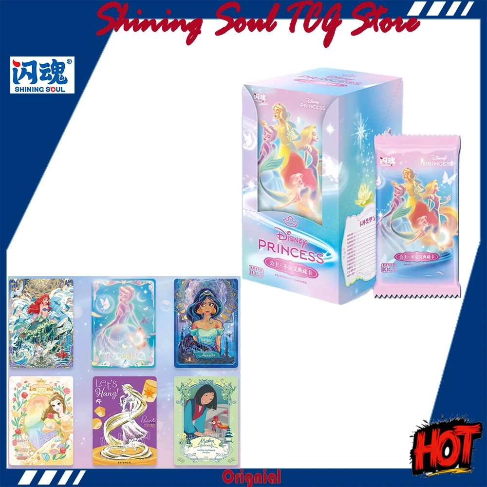 

Genuine Disney ×Shining Soul Princess Undefined Collection Cards Mulan Sleeping Beauty Snow White Anime Trading Pack Cards Gifts