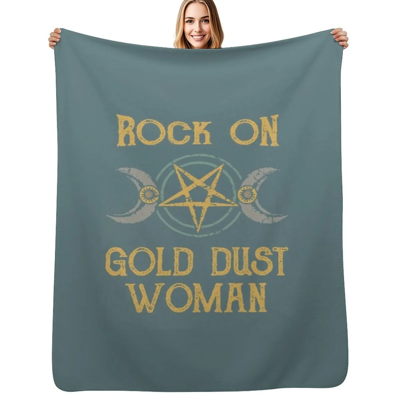 

gold moon stars Throw Blanket Lightweight Warm Blanket for Indoor Outdoor Use