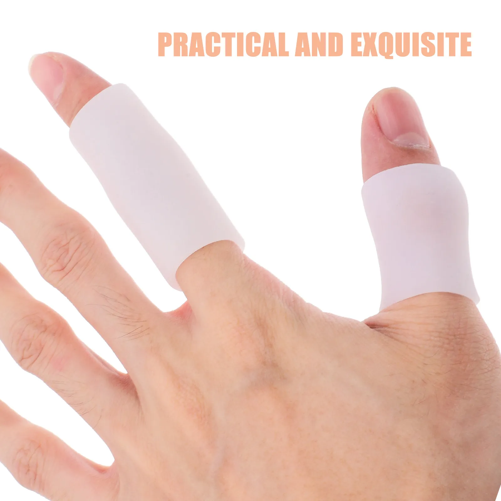 2Pairs Finger Protector Silicone Thimble Covers for Daily Use Writing Typing Sewing Gaming Finger Support Silicone Fingers Tips
