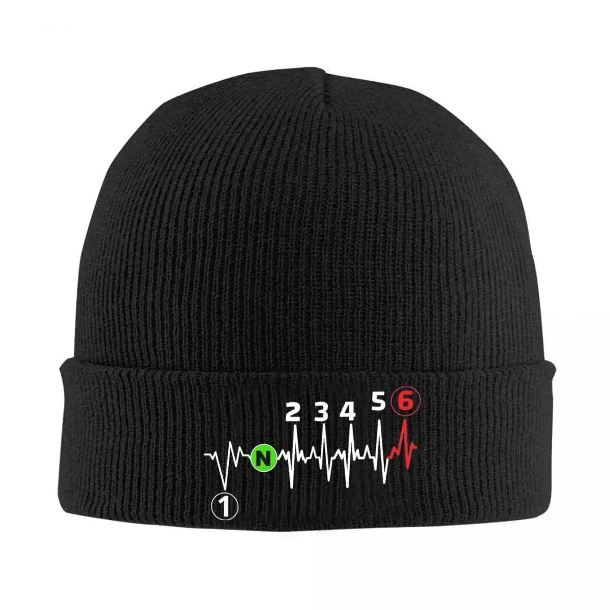 Motorbike Heartbeat 1N23456 Motorcycle Knitted Hat Beanie Winter Hats Warm Fashion Cap Men Women