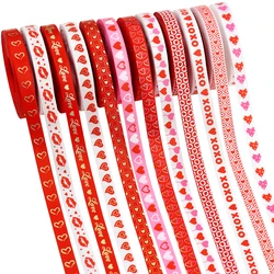 5yard/Lot Valentine's Day Ribbons 3/8