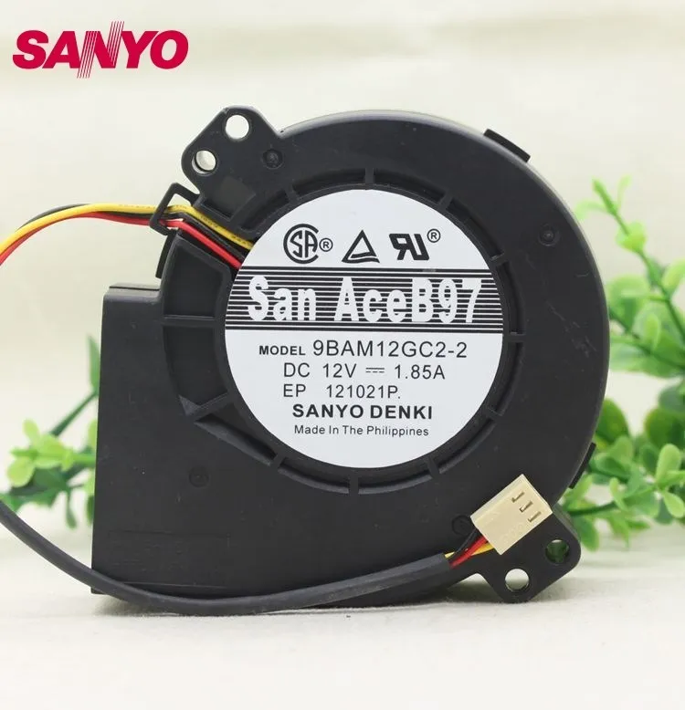 

Box New 9BAM12GC2-2 12V 1.85A 9733 9CM wind turbine cooling fan for SANYO 97*97*33mm