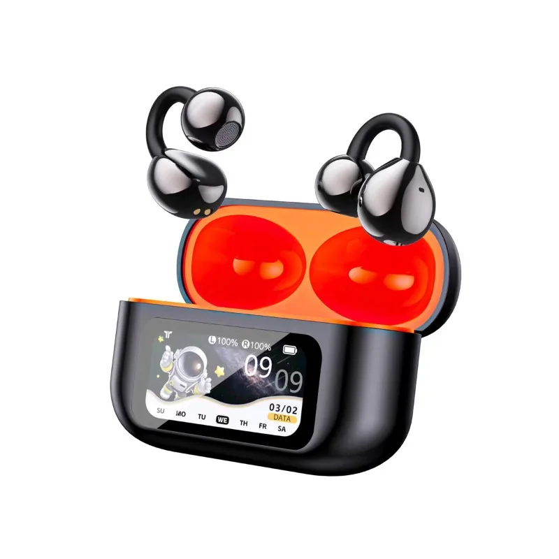 

XG-42 Clip-on Sports Earbuds LCD Touch Screen Earphones with Customizable EQ Modes and Music/Gaming Audio Modes