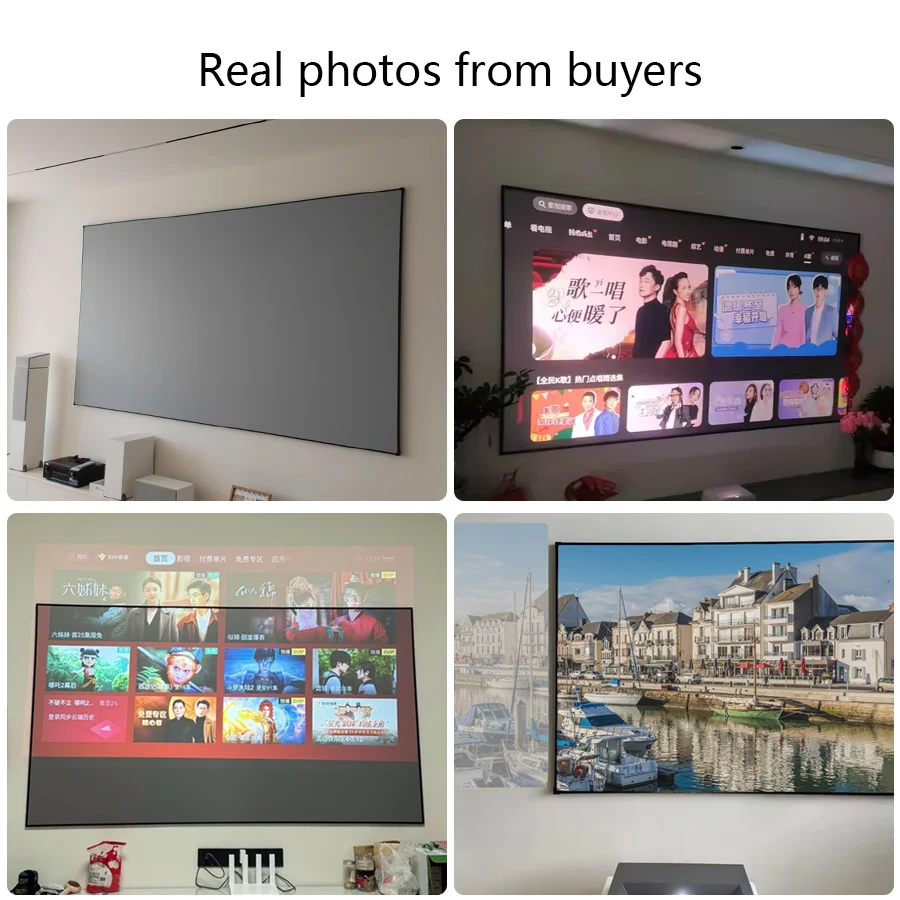 2025 Upgrade 80 90 100 120 Inch Fresnel 5.0 Pro UST ALR Frame Projection Screen for Ultra Short Throw Projectors