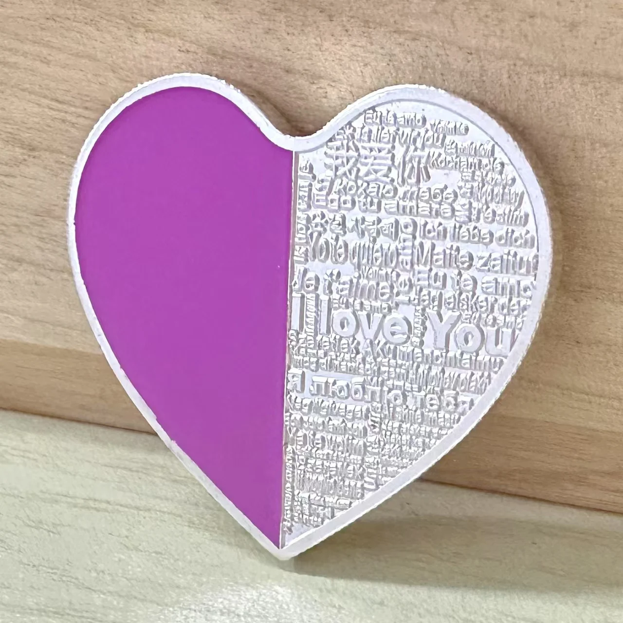 

Silver Valentine's Day Commemorative Coin I Love You Challenge Coin Collectibles Art Souvenir Holiday Gift for gf