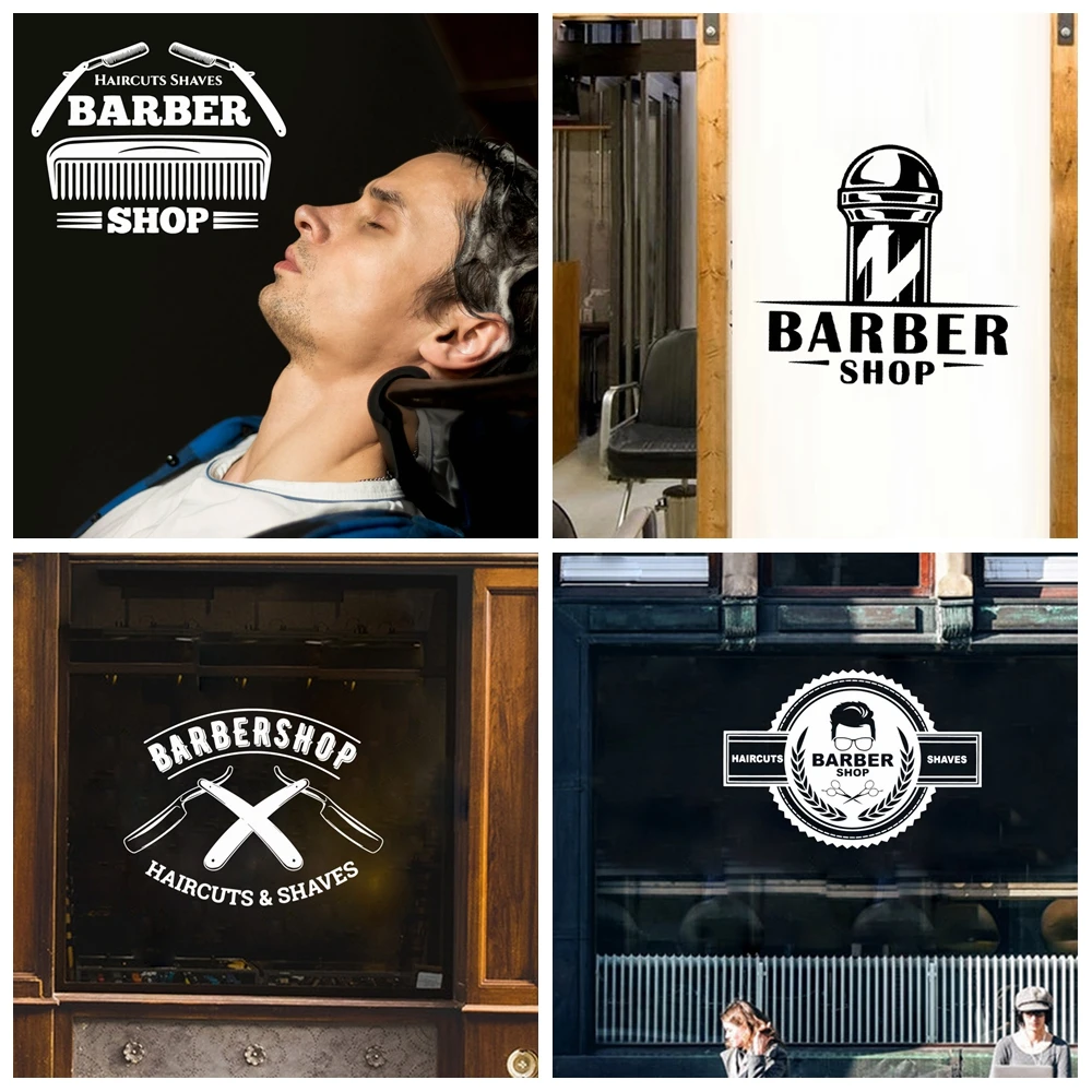 Barber shop Sticker Waterproof Vinyl Wallpaper Home Decor For Bedroom Decoration Vinyl Art Decal