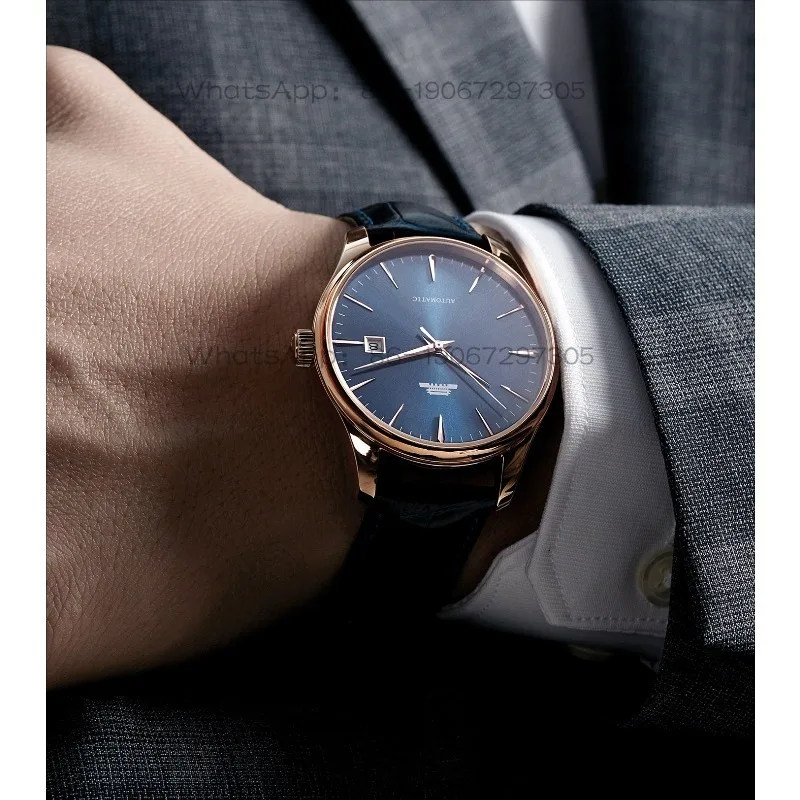 Automatic Mechanical Watch Men's Classic Waterproof Calendar Through The Bottom Business Gift Men's Watch