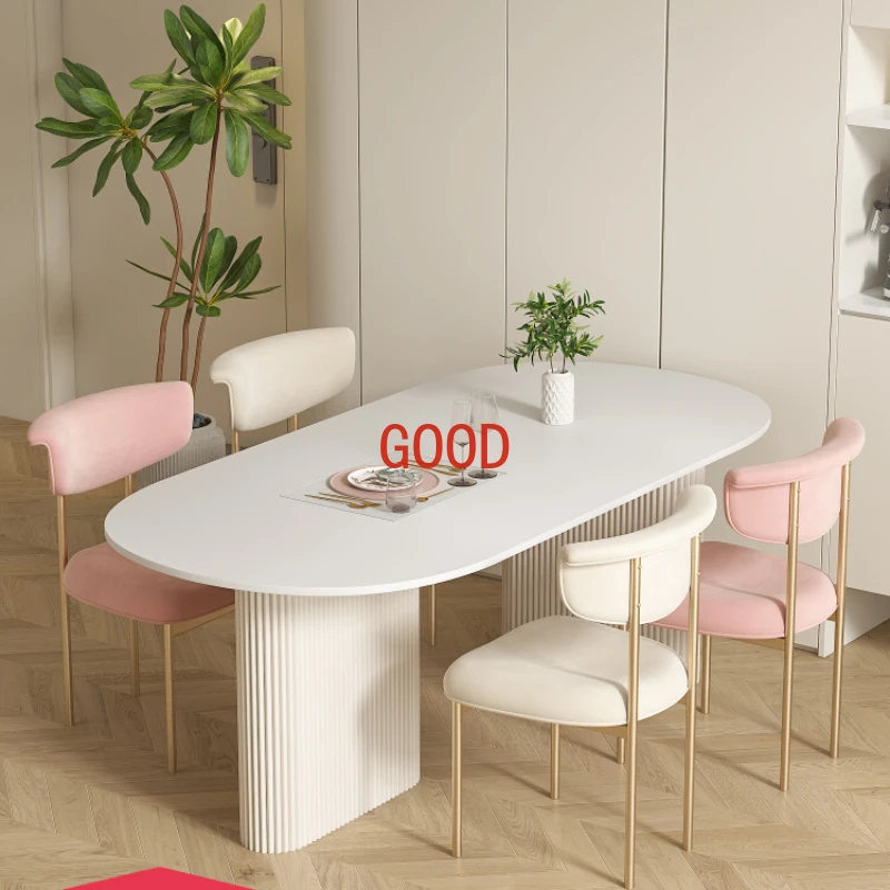 

Modern Kitchen Dining Table Side Dinner Luxury Coffee Dining Table Living Room Minimalist Mesa Comedor Home Furniture ZT50DT