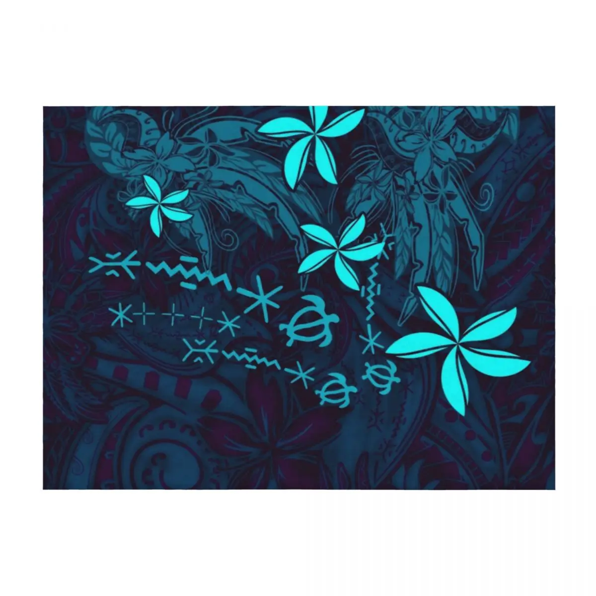 

Polynesian Tribal Tropical Abstract Throw Blanket Luxury Brand Moving Weighted Beautifuls Blankets