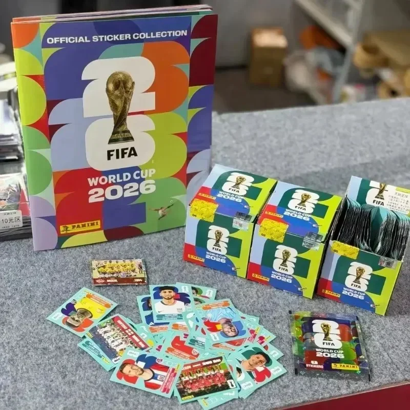 FIFA World Cup 2026 Panini Soccer Sticker Box, Football Player Trading Cards, Ideal Collectible Gift for Football Enthusiasts