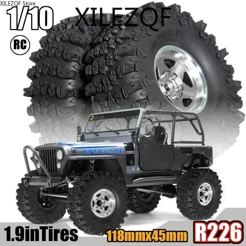 

4pcs 118mm Metal 1.9" Beadlock Wheel Rim Tire Set for 1/10 RC Crawler Car Axial SCX10 Wraith RR10 Capra Trxs TRX4 YK4082