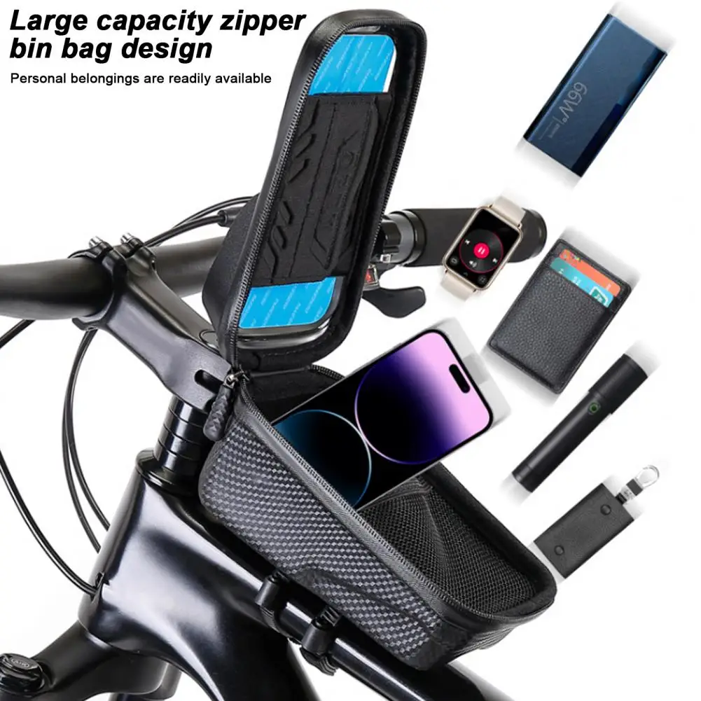 Waterproof Bike Storage Pouch Bicycle Phone Bag Bike Phone Bag Waterproof Eva Hard Shell Case Touchscreen Cycling Pouch for Road