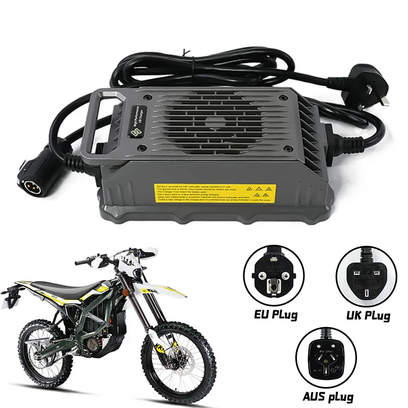 Carregador para motocicletas 85v15a, para surron ultra bee 15a, carregamento rápido, silencioso, motocicleta elétrica, dirt bike, ferramentas de carregamento ub