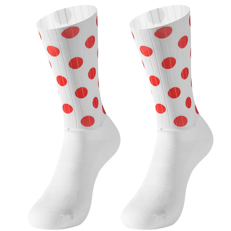 

Anti Slip Silicone Summer Aero BMAMBAS Socks Whiteline Cycling Socks Men Bicycle Sport Running Bike Socks Calcetines 2042