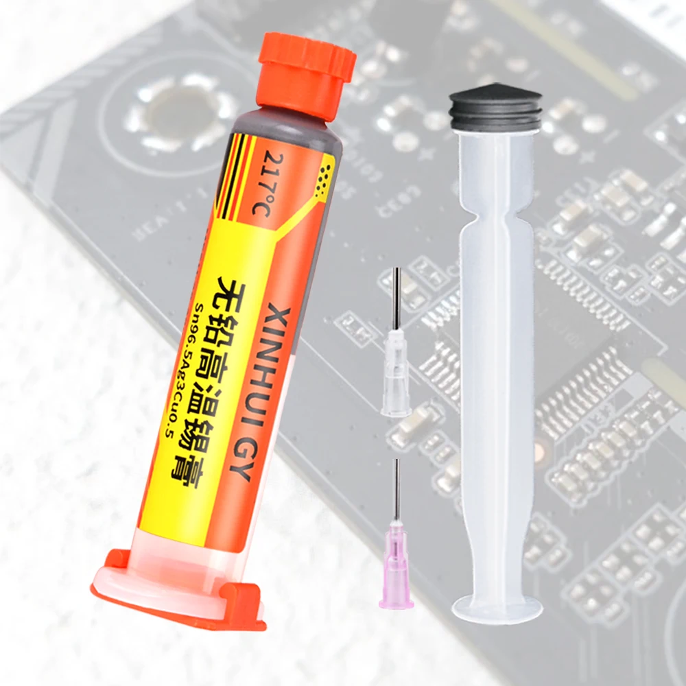 Melting point is 217, Firm Solde contains silver solder paste, and needle tube type 3% silver solder has strong conductivity.