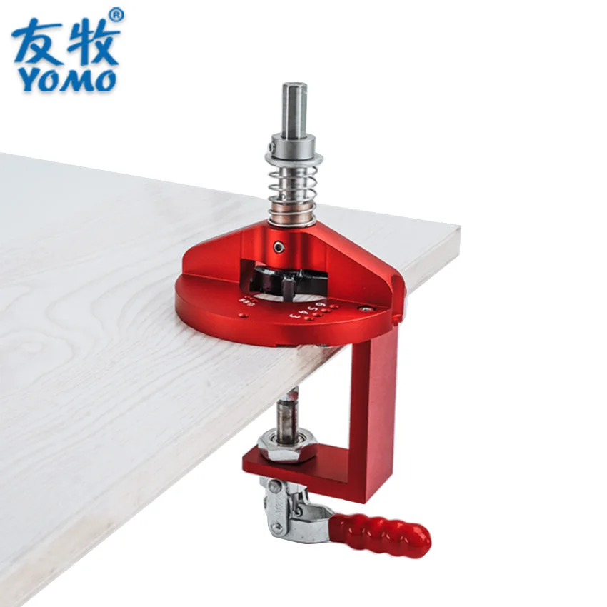 

YOMO Hinge Boring Jig Woodworking Wardrobe Cabinet Hole Drilling Guide Locator with Fixture Opener Template Hardware Tools Kit