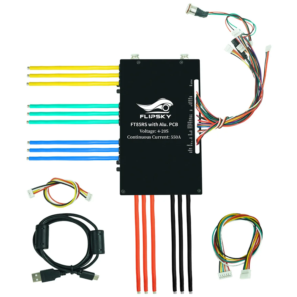 Flipsky FT85RS ESC 84V 1000A szczytowa obudowa chłodząca wodą NON-VESC dla robotów bojowych z folii elektronicznej deska surfingowa robota AGV