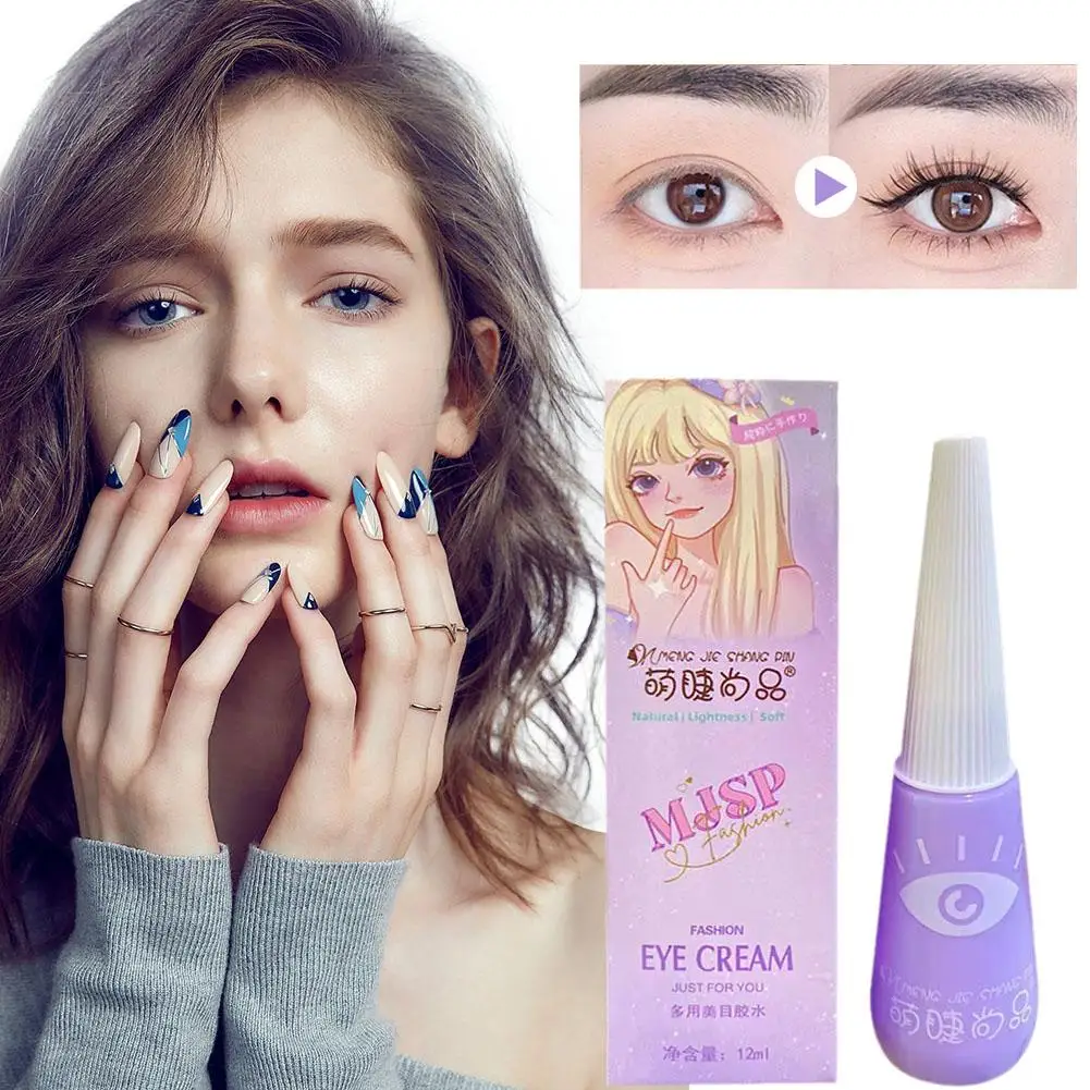 Schnell trocknender, unsichtbarer Kleber für falsche Wimpern, Styling, transparent, natürlich, für gefälschte Wimpern, Verlängerungskleber, selbstklebend, wasserfest, Make-up
