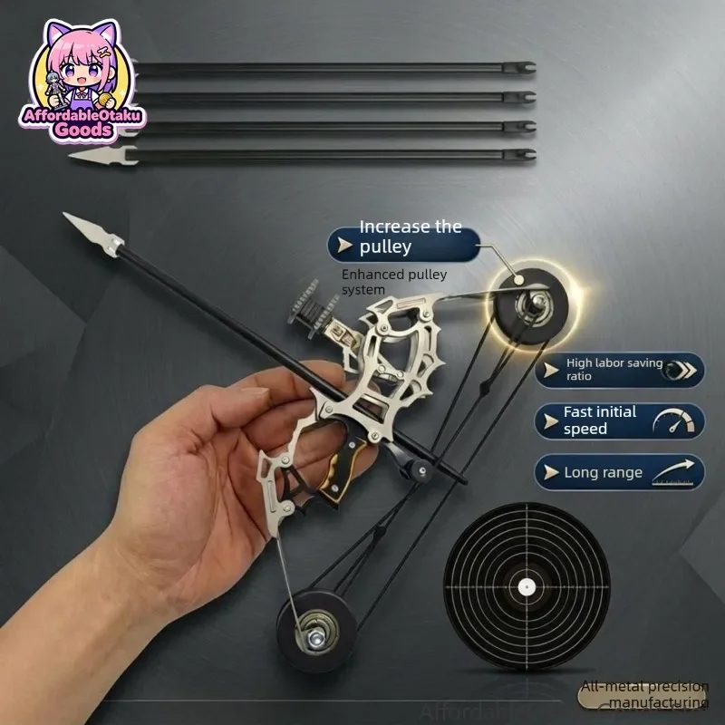 Mini Archery Bow and Arrow Set with Paper Targets Indoor Target Practice Desktop Hobby Gift for Teens Adults