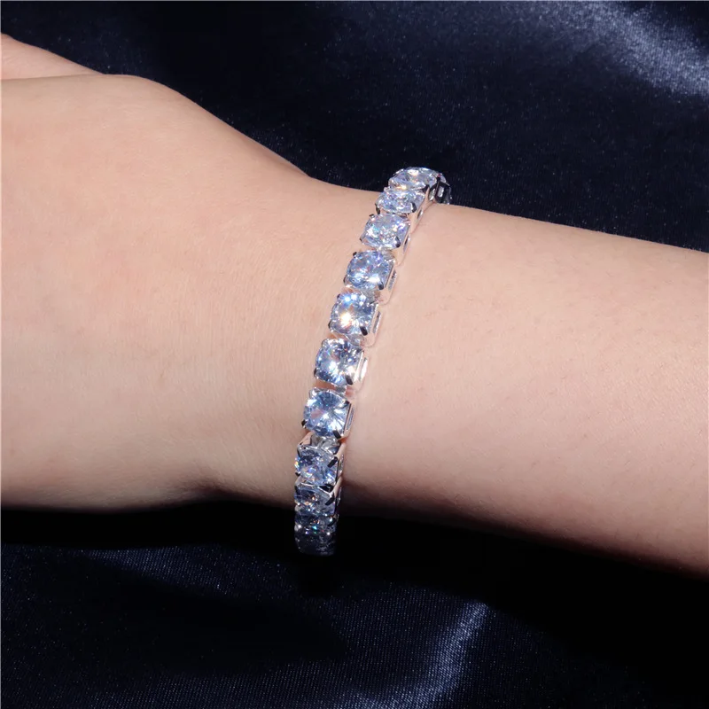 Cubic Zirconia Tennis Bracelets for Women Iced Out Chain Silver Color Bracelet Men Zircon Armband CZ Pulseras Jewelry Gift