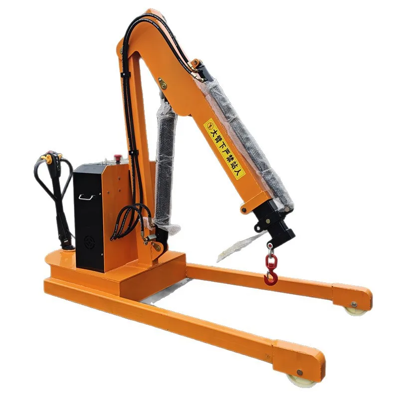 Truck Mounted Hydraulic Crane With 360 Degree Rotation Telescopic Boom Lifting Capacity For Workshop Garage Loading Equipment