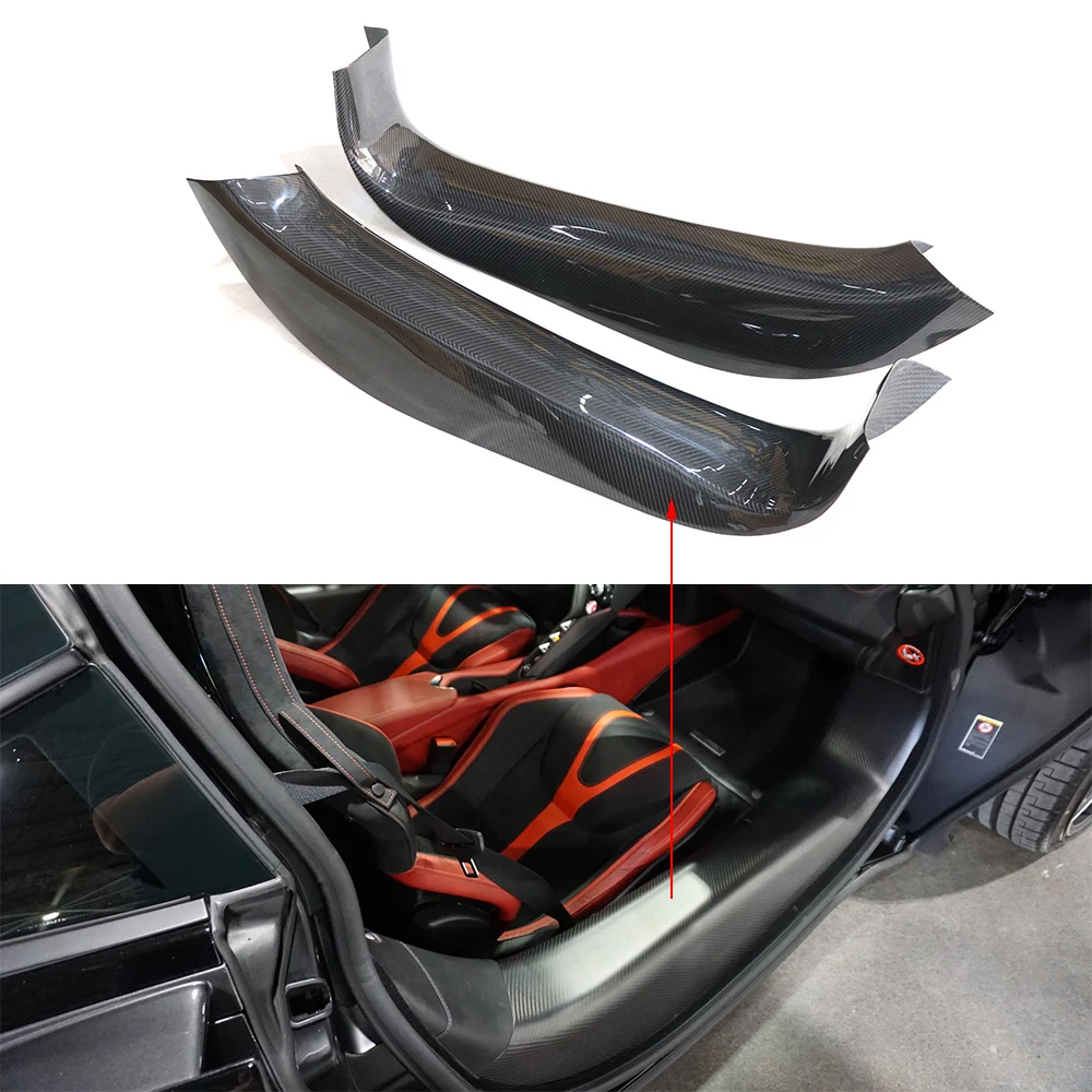 Factory Wholesale Matte Black Dry Carbon Car Door Sill Welcome Pedals Plate Guards For McLaren 720s OEM Door Side Seat Pedals
