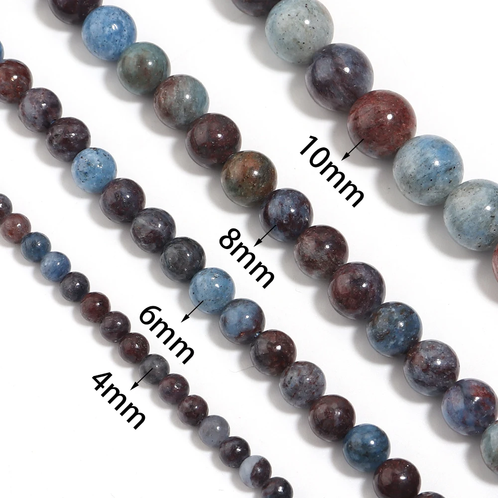 4/6/8/10mm Natural Stone Beads African Blue Brown Jade Round Loose Spacer Beads For Jewelry Making DIY Beading Bracelet Handmade