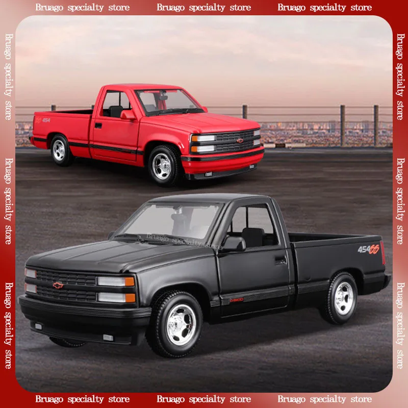 Maisto 1:24 1993 454ss Pickup Truck Red Transport Vehicle Model Die-Casting Alloy Male Car Toy Model Collectible Ornament