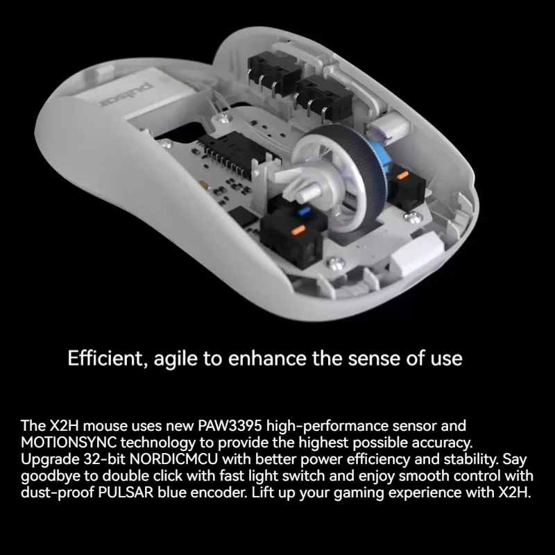 Imagem -05 - Pulsar-mouse sem Fio X2h X2hmini Luz Bluetooth Paw3395 Longo Serviço Gamer Esports para Escritório Computador Presente Novo