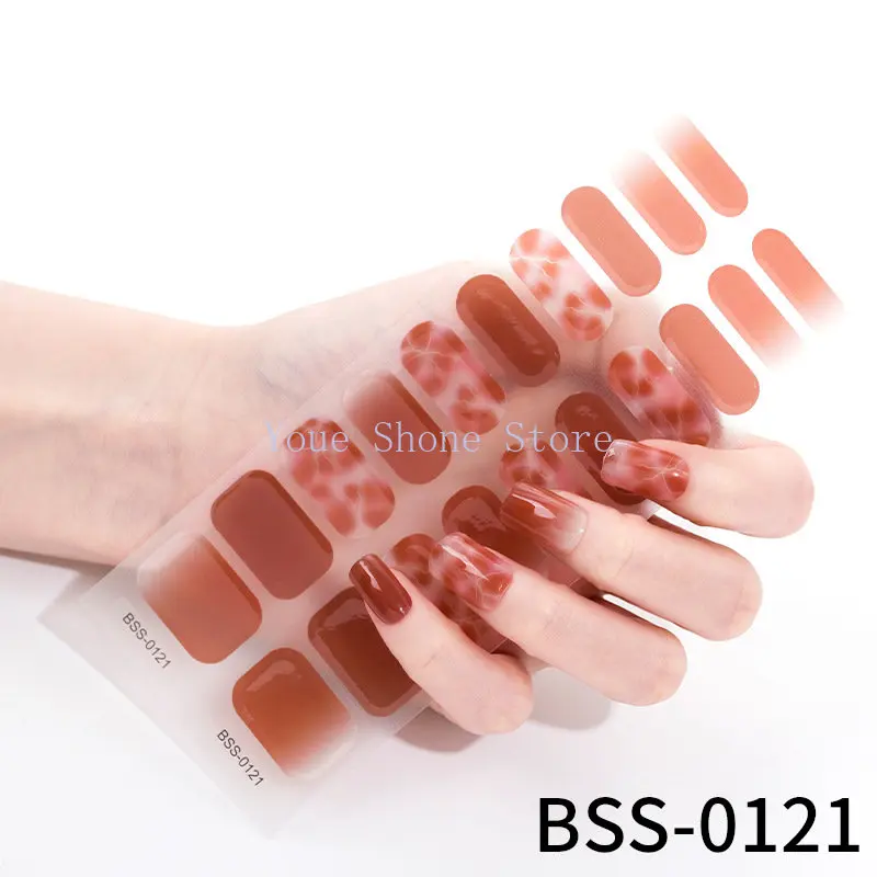 Semi Cured Gel Nail Strips Work with Any Nail Lamps Salon Quality Long Lasting Easy to Apply &amp Remove Includes Pads Nail File