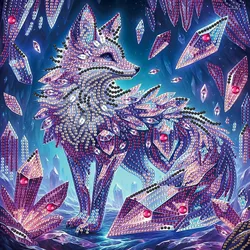 DIY Colorful Fox 5D Special Shape Diamond Art Kits for Beginners,Diamond Art Painting Kits for Home Wall Decoration Gift