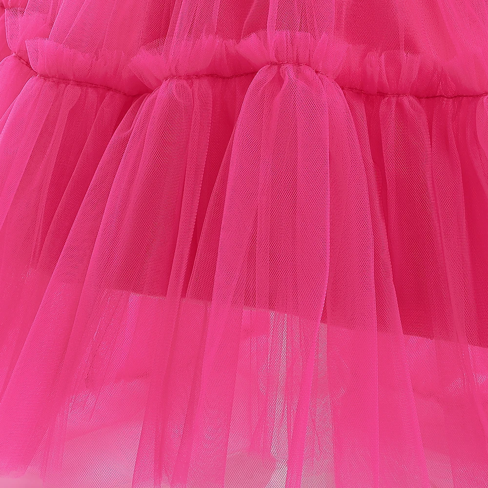 Mädchen Festkleid mit Schleppe Elegantes Tüll-Hochzeitskleid 2-8 Jahre Schleife Geburtstag Brautjungfern Prinzessinnenkleid Abendkleid Kinderkleidung – Detail 6