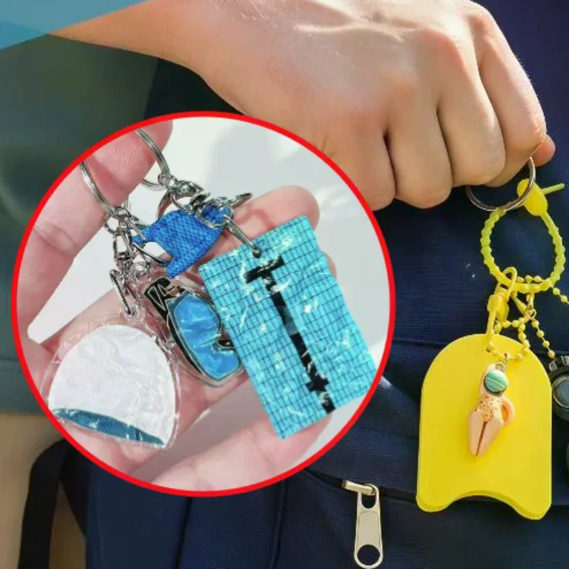 23 Styles Floating Buoyant Key Ring Yellow Pink Float Keychain For Water Sports Fishing Sailing Swimming