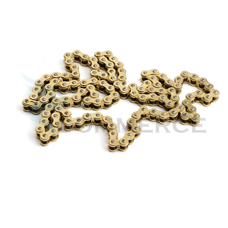 Motorcycle 420 Gold Chains 104L 110L Links Drive Chain For 50cc 70cc 90cc 110cc 125cc Dirt Pit Bike Motocross ATV Quad