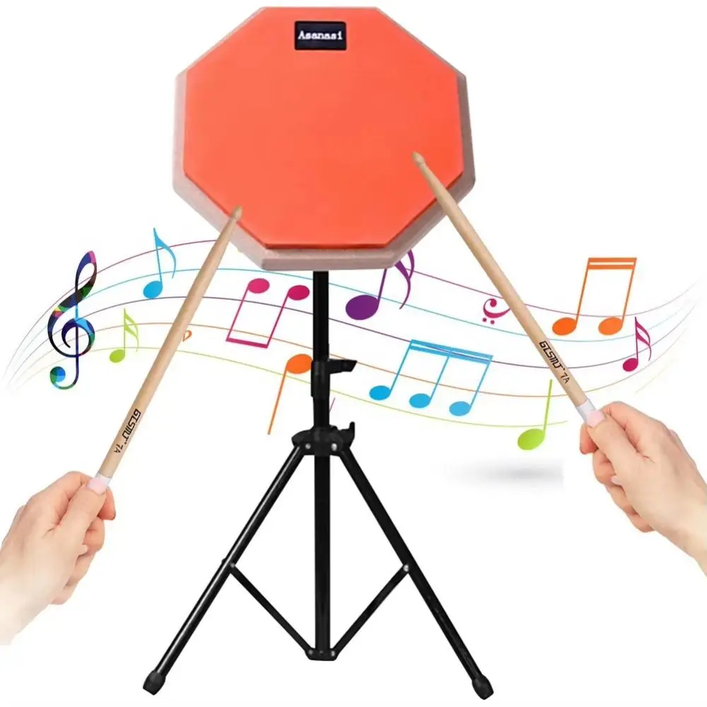 8 Inch Snare Drum Practice Pad Double Sided Silent Percussion Board Beginner Music Lover Drum Pad Shock‑Absorbent