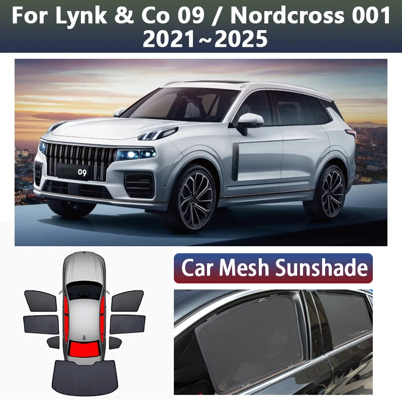 

Sun Visor For Lynk Co 09 Nordcross 001 2021~2025 Car Mesh Sunshade Window Magnetic Privacy Curtain Shade Cover Auto Accessories