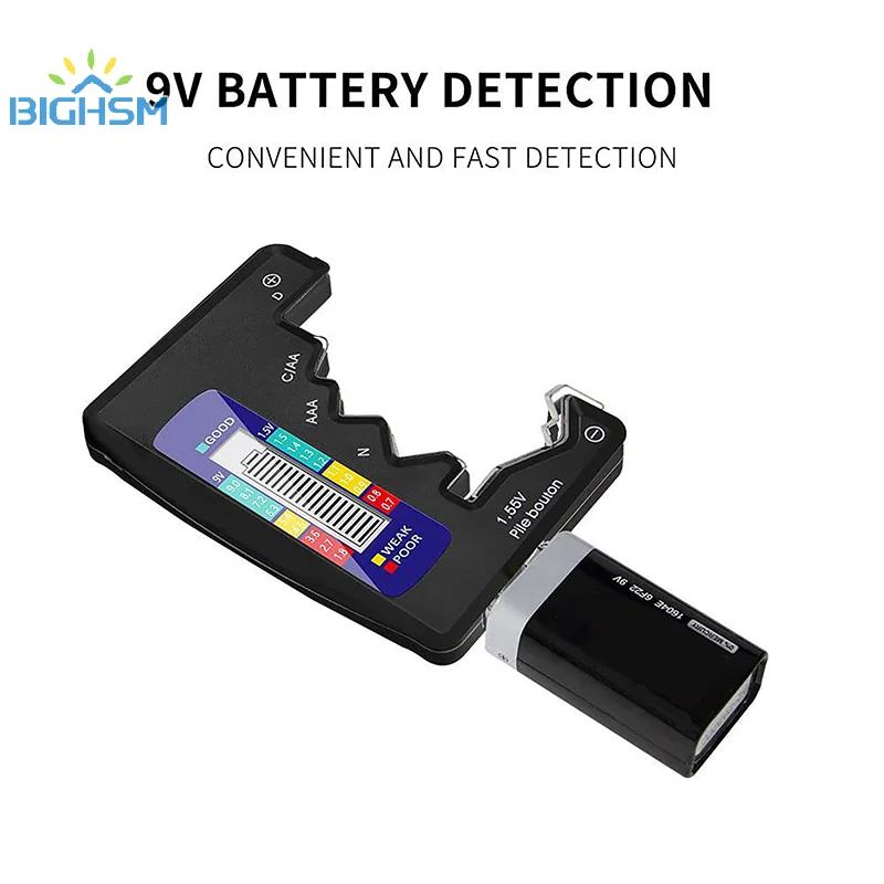 1Pcs Digital Battery Tester C D N AA AAA 3V Button Cell Capacity Check Detector LCD Display Capacitance Diagnostic Tool