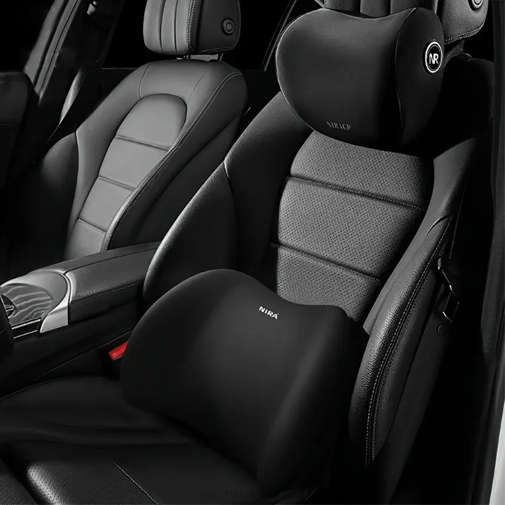 Universelles Autositzkissen für alle Jahreszeiten, ergonomisches Memory-Schaum-Autositzkissen – Lendenkissen oder Kopfstütze oder Set.