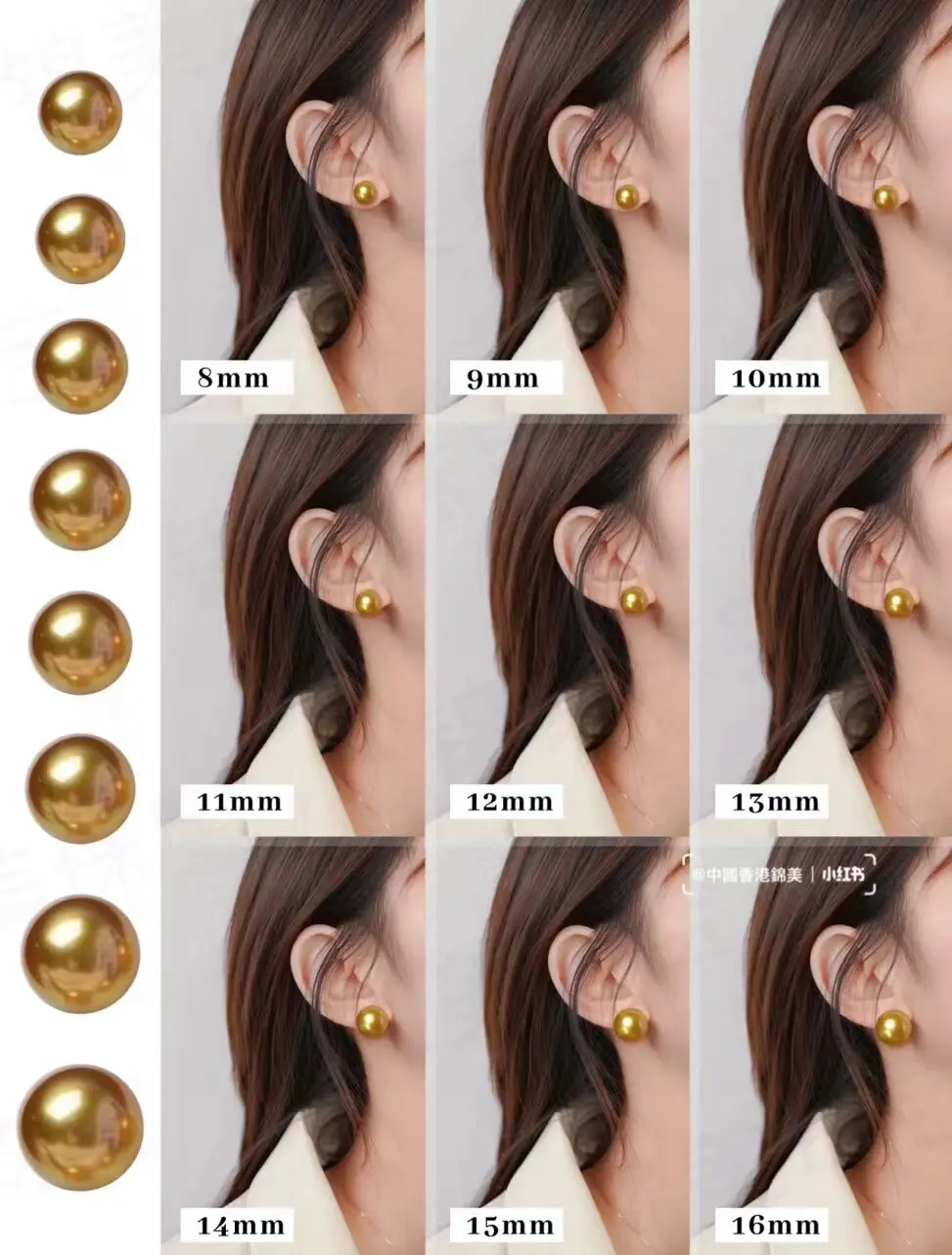 AAAA++++   8-9mm 9-10mm 10-11mm 11-12mm 12-13mm  PERFECT Round  Real tahitian PEARL EARRINGS 18K au750 14Kp white god
