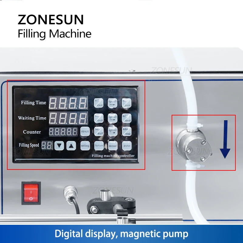 Zonesun Vloeibare Vulmachine Automatische Productielijn Magnetische Pomp Parfum Etherische Olie Flessen Flacon Buis Sap ZS-MPYT600A