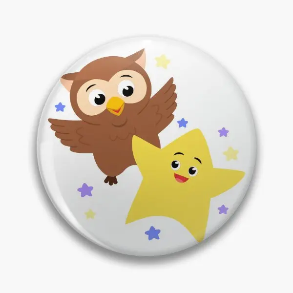 Twinkle Twinkle Owl Star  Soft Button Pin Clothes Gift Collar Lover Badge Funny Metal Lapel Pin Jewelry Cartoon Creative Cute